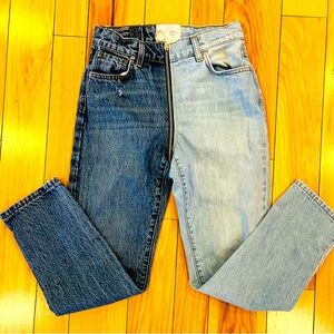 REVISE JEANS SIZE 26–SUPER CUTE—FULL ZIPPER FRONT TO BACK—CROPPED & GREAT COND.